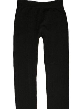 Cozy Athleisure Sporty Muk Luks Black Fleece Lined Leggings Women's size L/XL